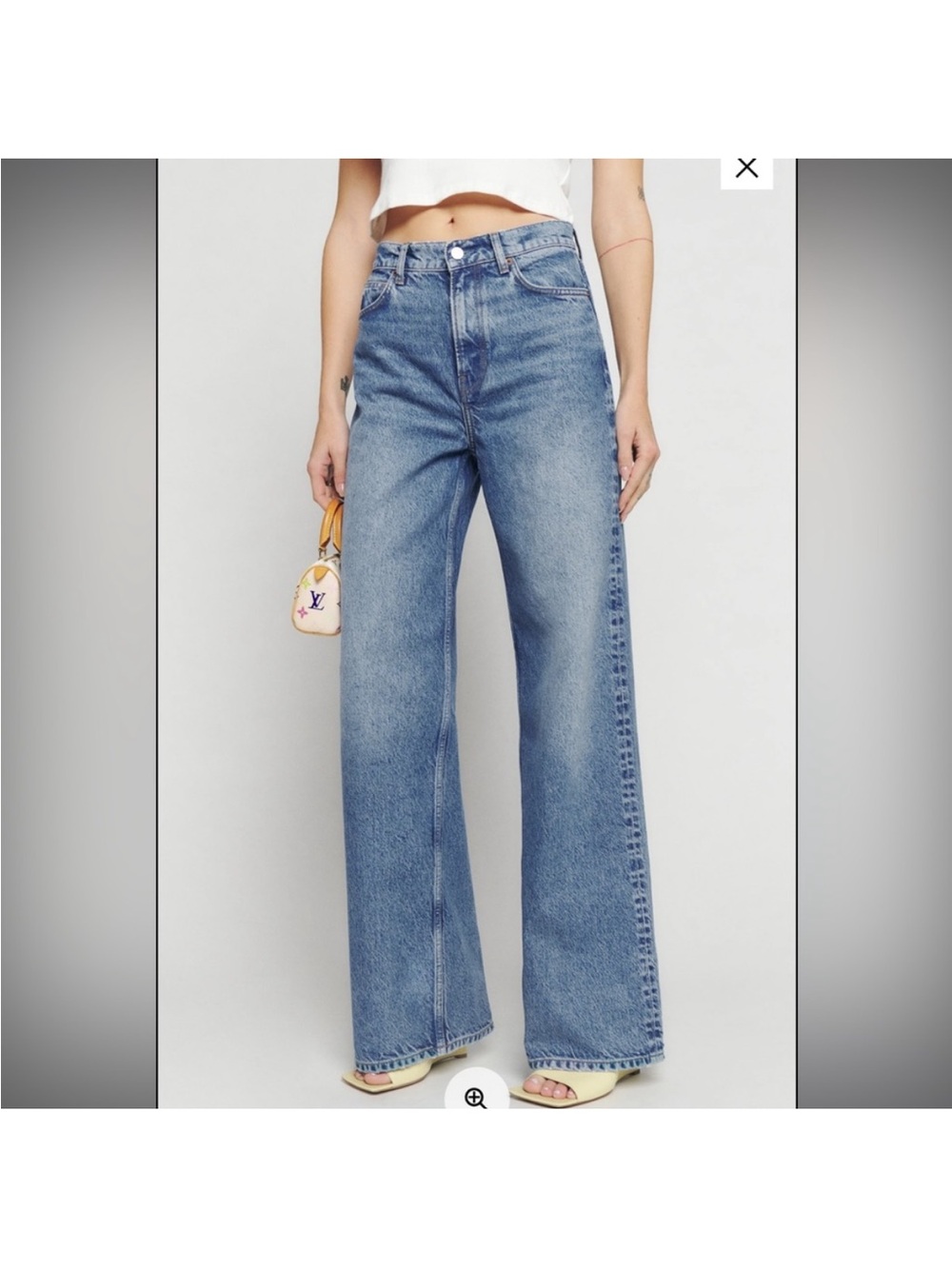 Reformation Cary High Rise Slouchy Wide Leg Jeans in Colorado Size 24